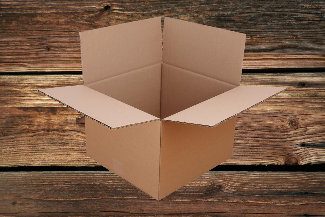 Faltkartons 370x350x250 mm Doppelwelle Braun